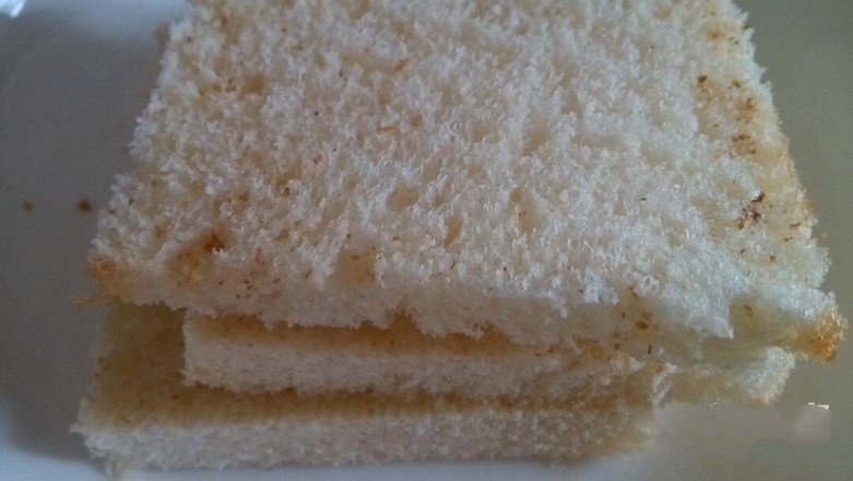 Take out the toast and cut off