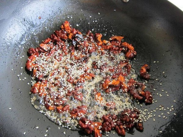 Add white sesame