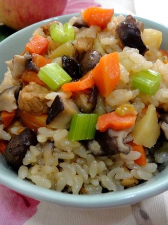 Mixed Rice with Mushroom and Yam