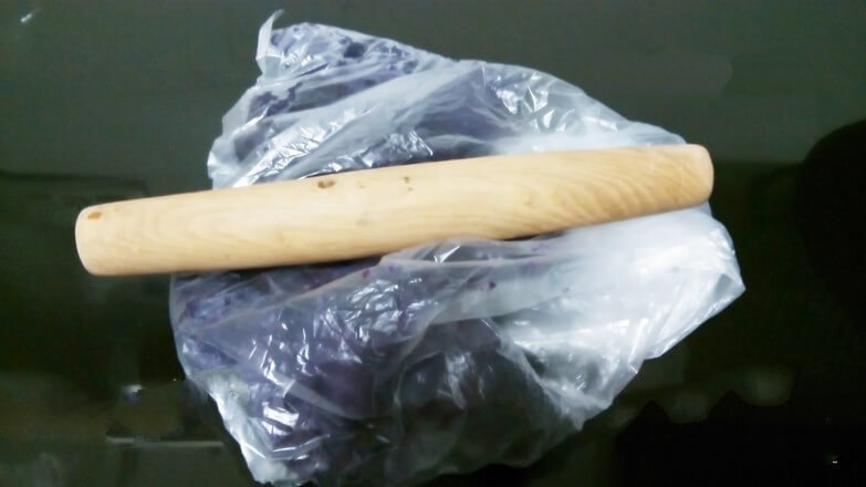 Wash the purple potatoes