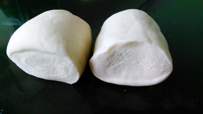 Divide the dough in half.