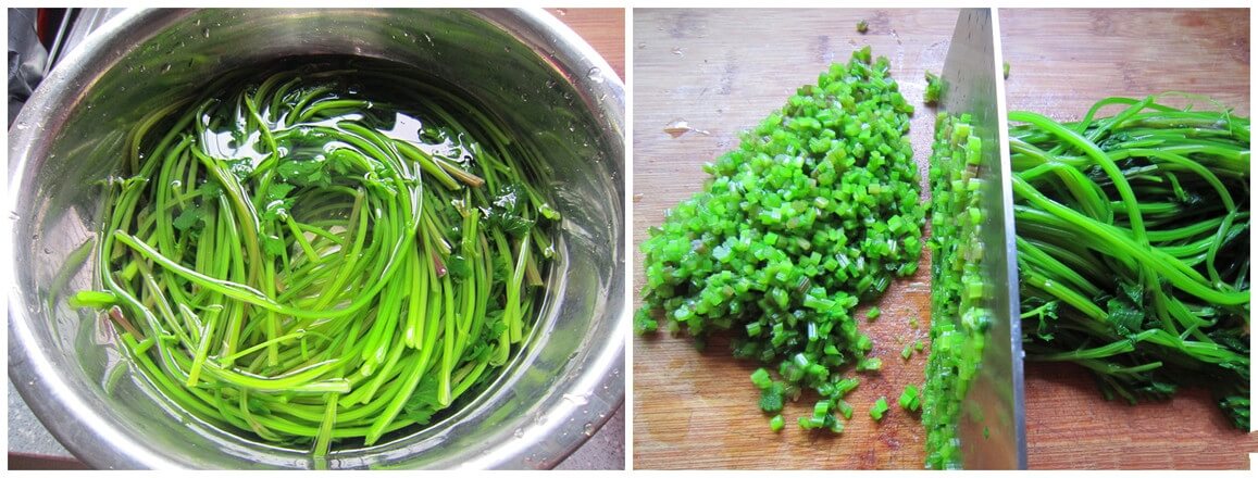 Remove the celery leaves