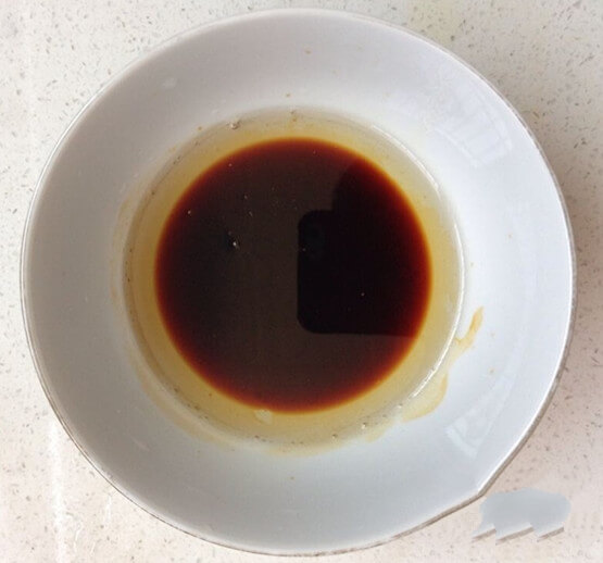 Pour a tablespoon of soy sauce