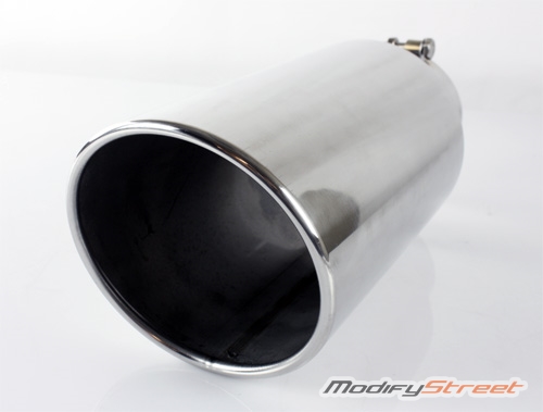4INLET 8/" OUTLET 15/" LONG DIESEL STAINLESS STEEL BOLT ON EXHAUST TIP BLACK
