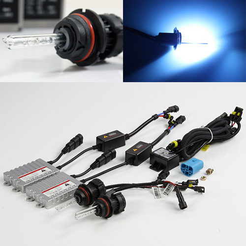 2 Year Warranty Bi-Xenon H13 // 9008 10000K 10K Dark Blue XtremeVision 55W AC Xenon HID Lights with Premium Slim AC Ballast