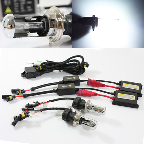 Low Beam AC Slim Ballasts H4 6000K Xenon HID Headlight Conversion Kit High