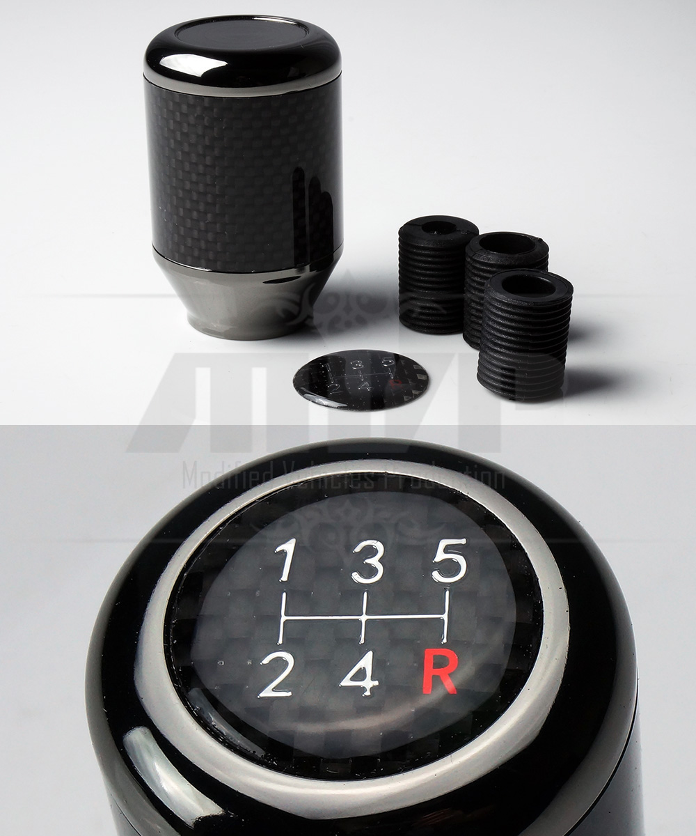 Heavy Weighted Gunmetal/Carbon Fiber 5 Speed Fatboy Style Manual Gear