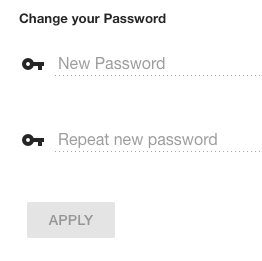 new password fields