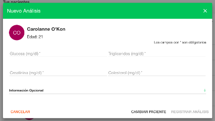 patient selected