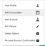 patients list row menu