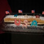 Happy Fourth Strawberry Cream Cake Roll by Dolores M. Sahelian