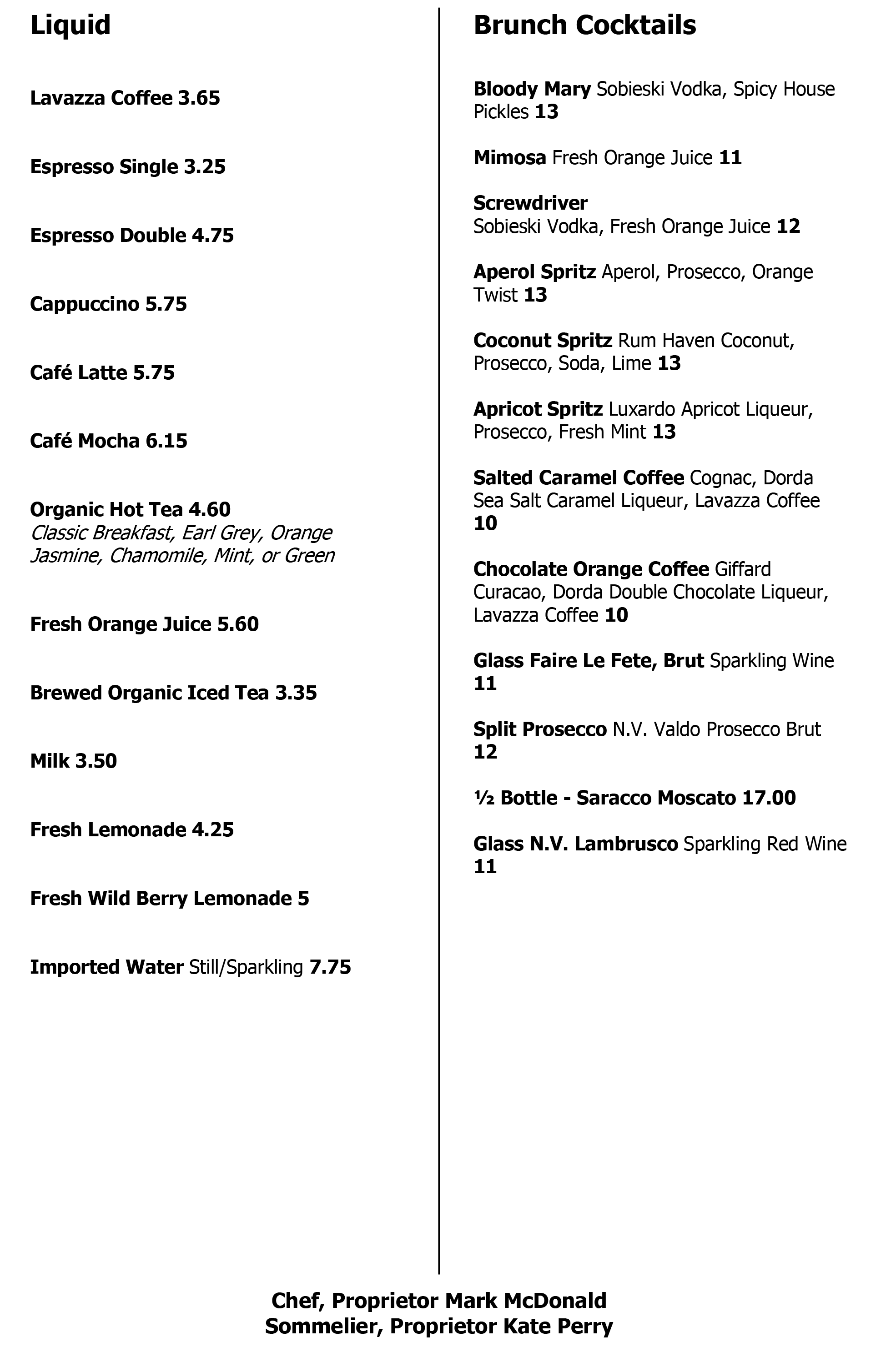 Breakfast Old Vine Kitchen Bar