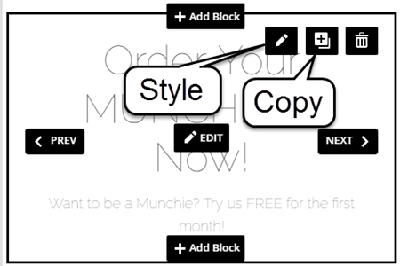 Style or Copy Block Icons