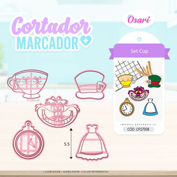 set cup alicia en el país de las maravillas