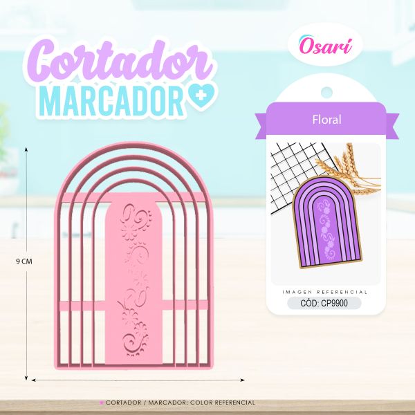 arcoiris con diseño galleta marco