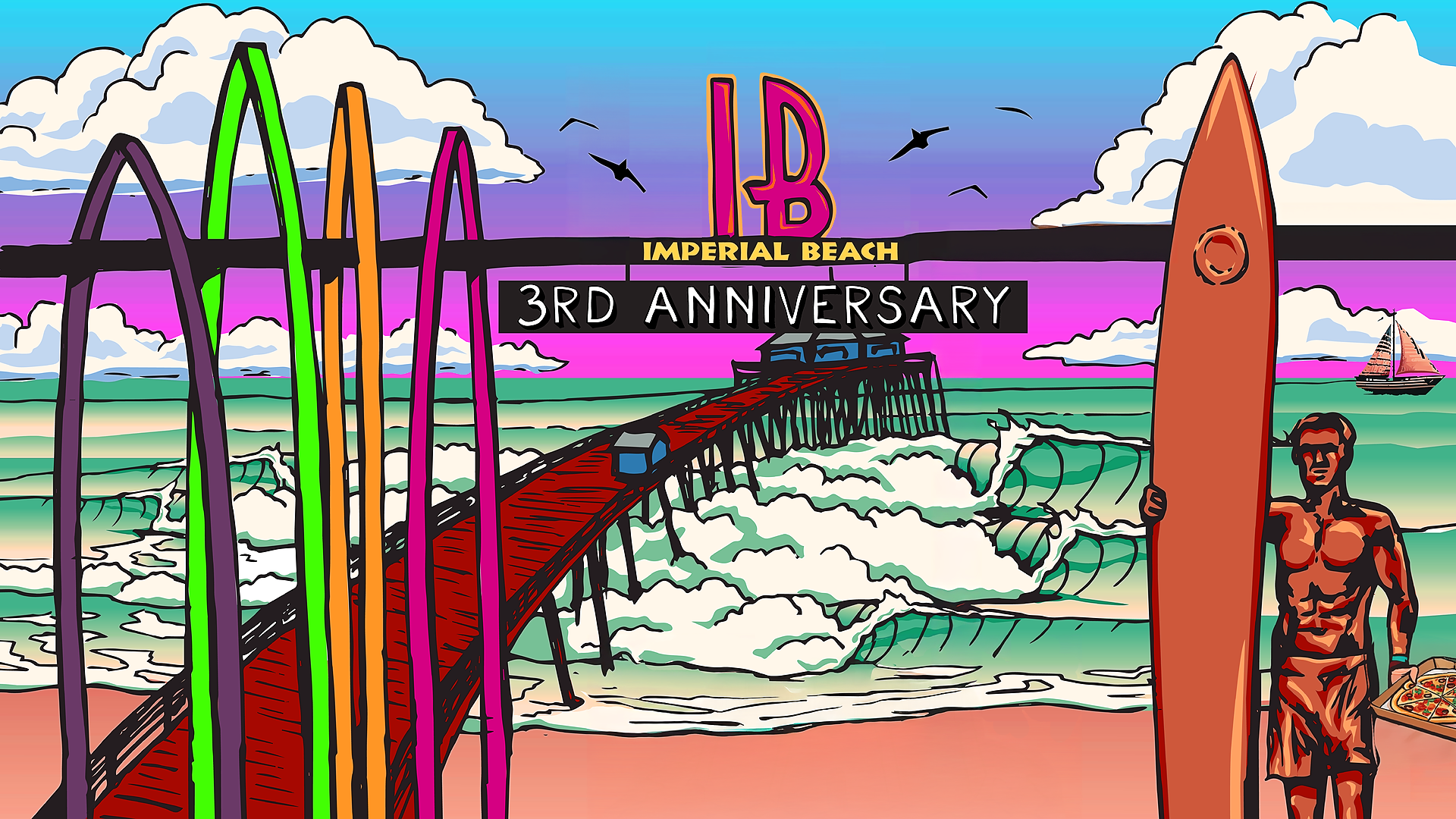 Pizza Port Imperial Beach 3rd Anniversary Family Event