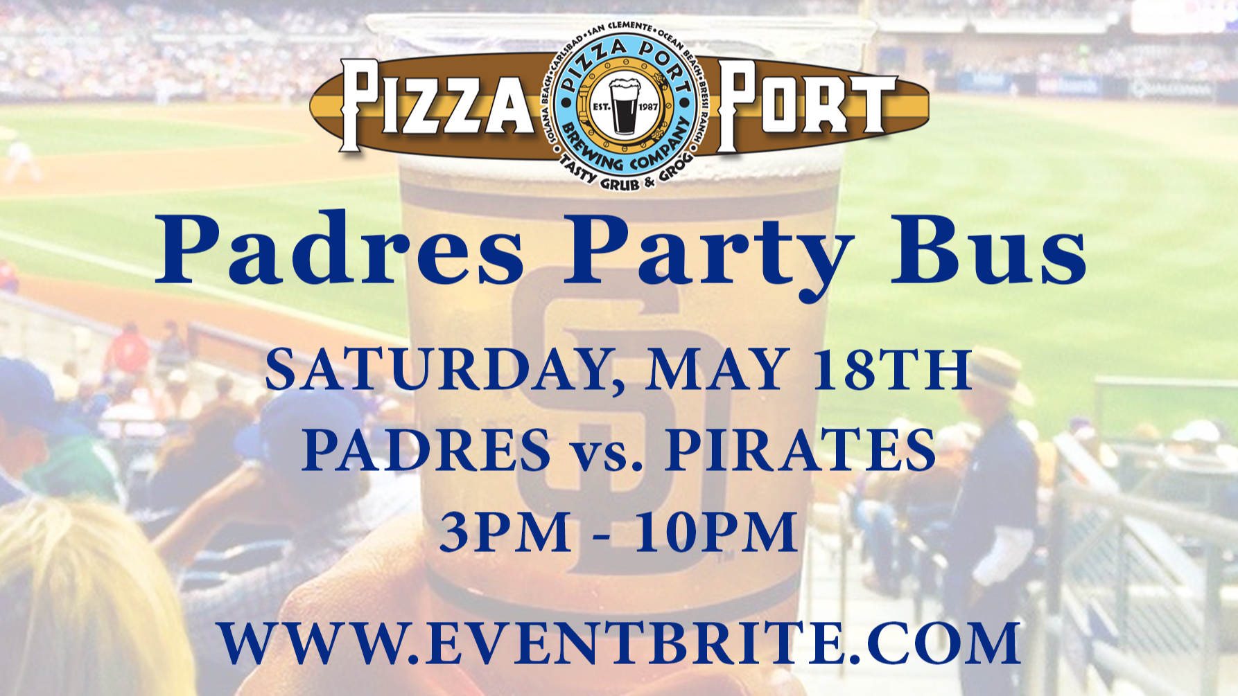 Pizza Port Padres Party Bus vs. Pittsburgh Pirates