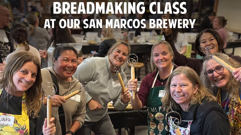 Grainbakers Breadmaking Class at Pizza Port Tasting Room San Marcos