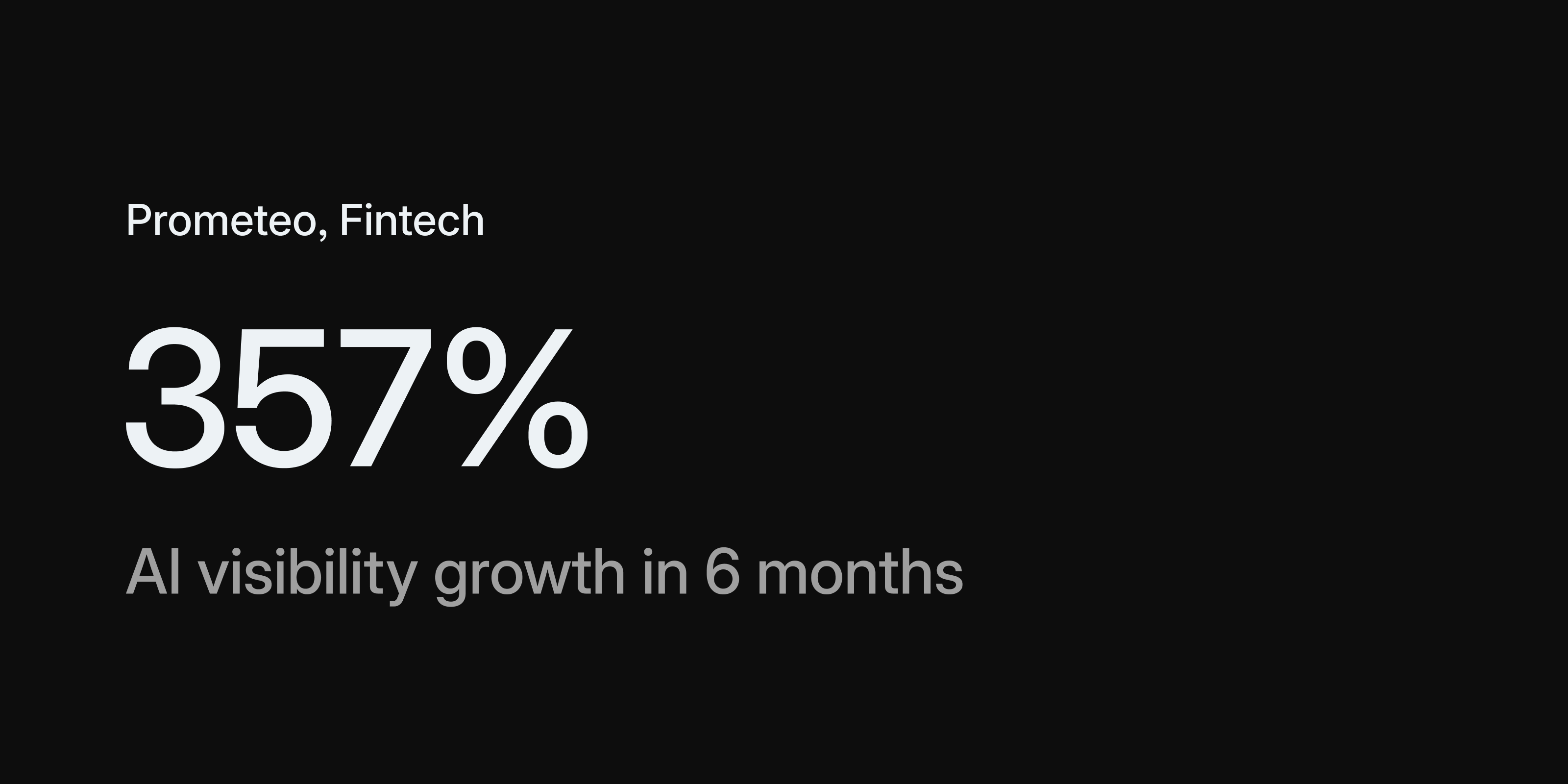 Prometeo: 357% AI 可见度 Growth via AEO