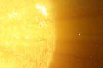 Photo of sun emitting gases
