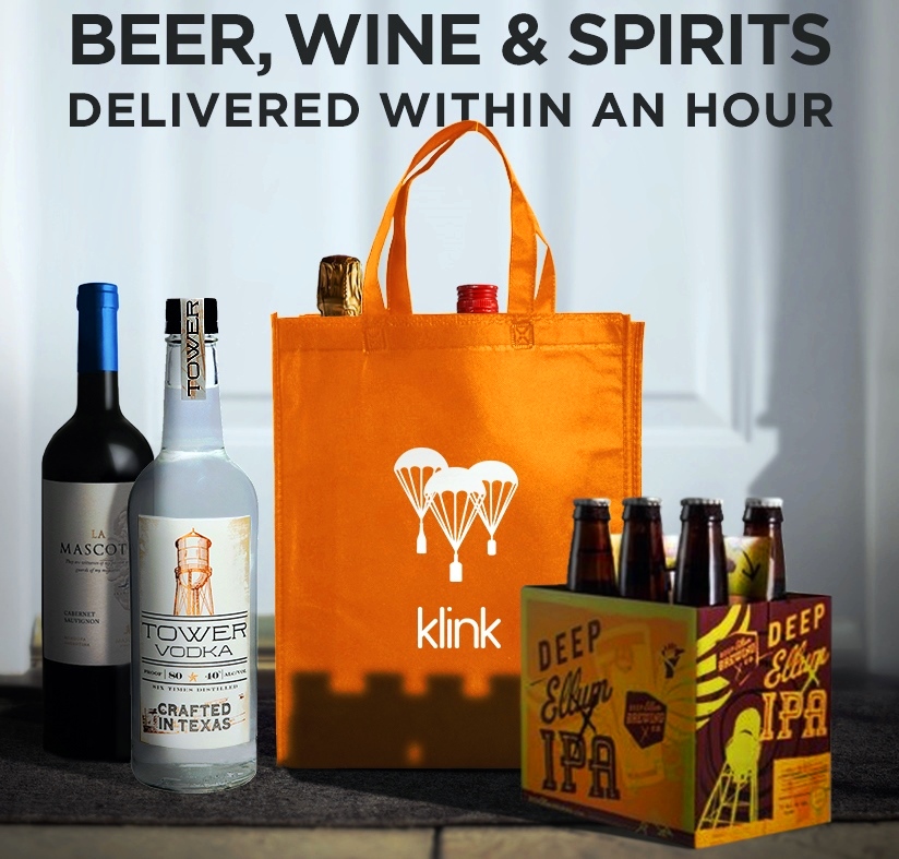 Klink expands alcohol delivery to Frisco and Richardson, plus, wine