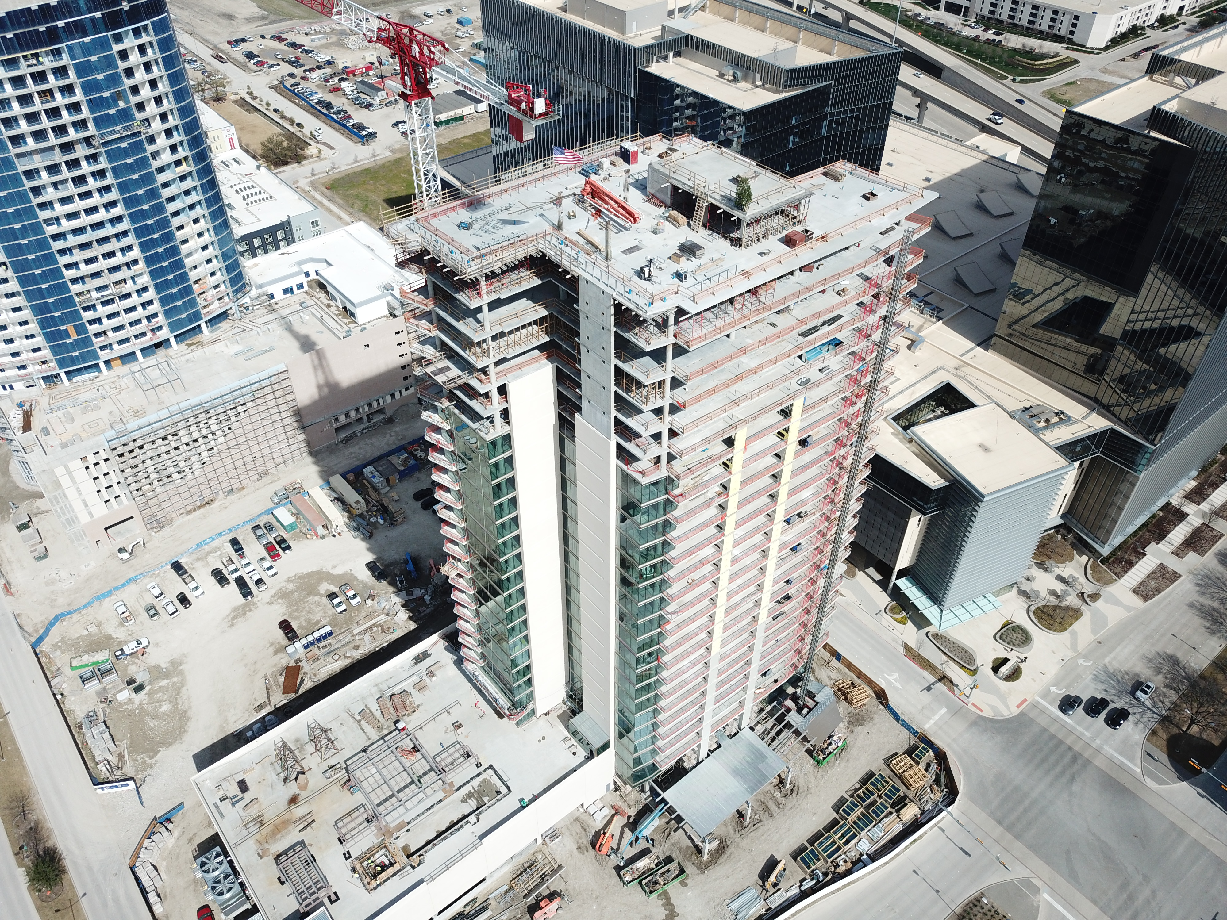 Windrose Tower tops out 27story luxury condominium in Plano Plano