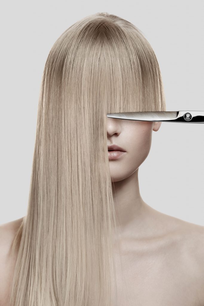 cut it out salon girl getting bangs