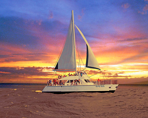 Product Na Pali Sightseeing Sunset Dinner Cruise
