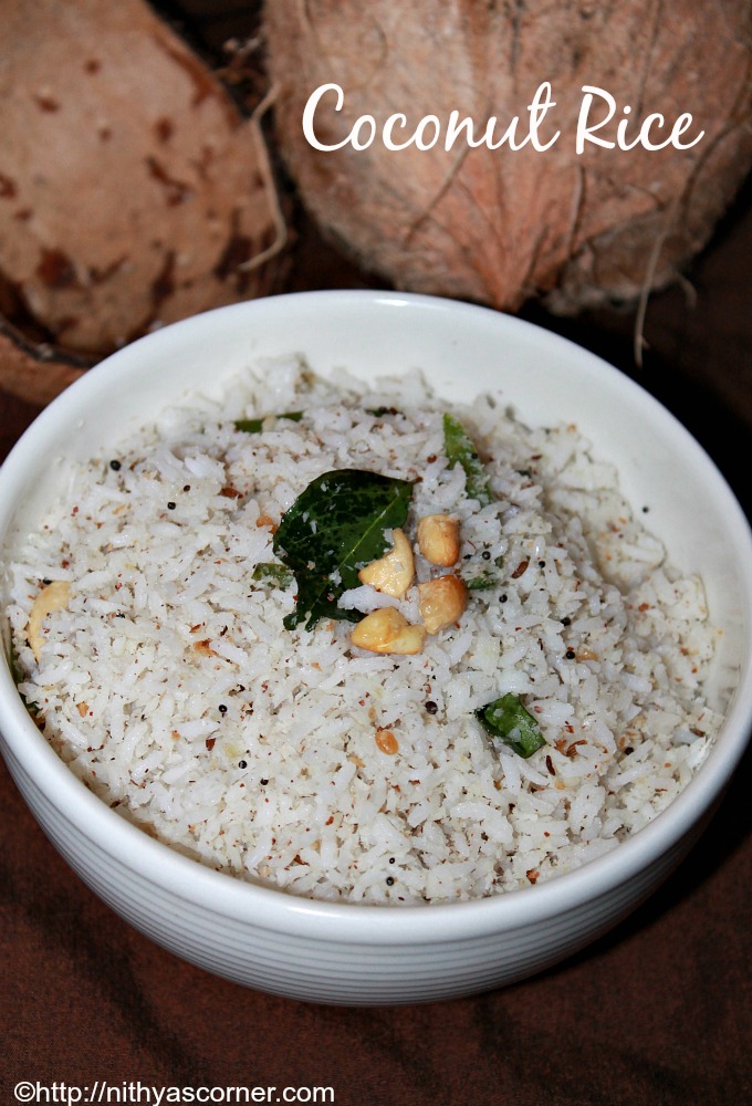 Coconut rice recipe, Thengai sadam recipe Coconut rice recipe, Thengai sadam recipe