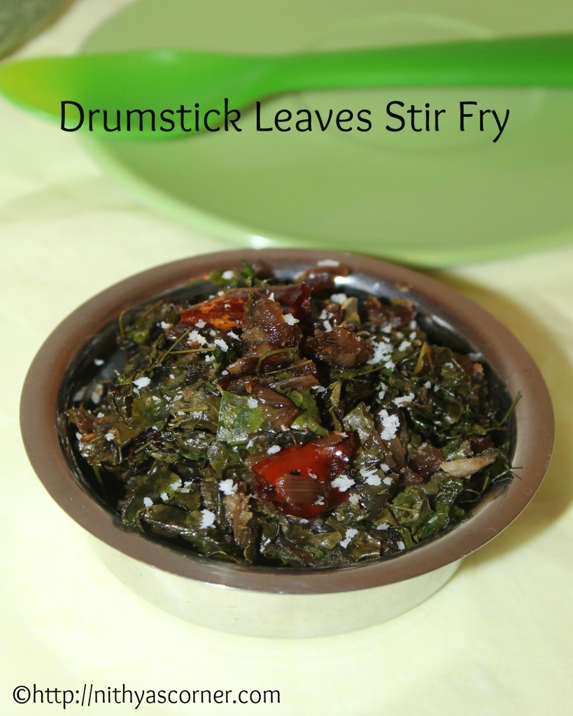 Murungakeerai poriyal, drumstick leaves stir fry recipe how to make drumstick leaves stir fry recipe