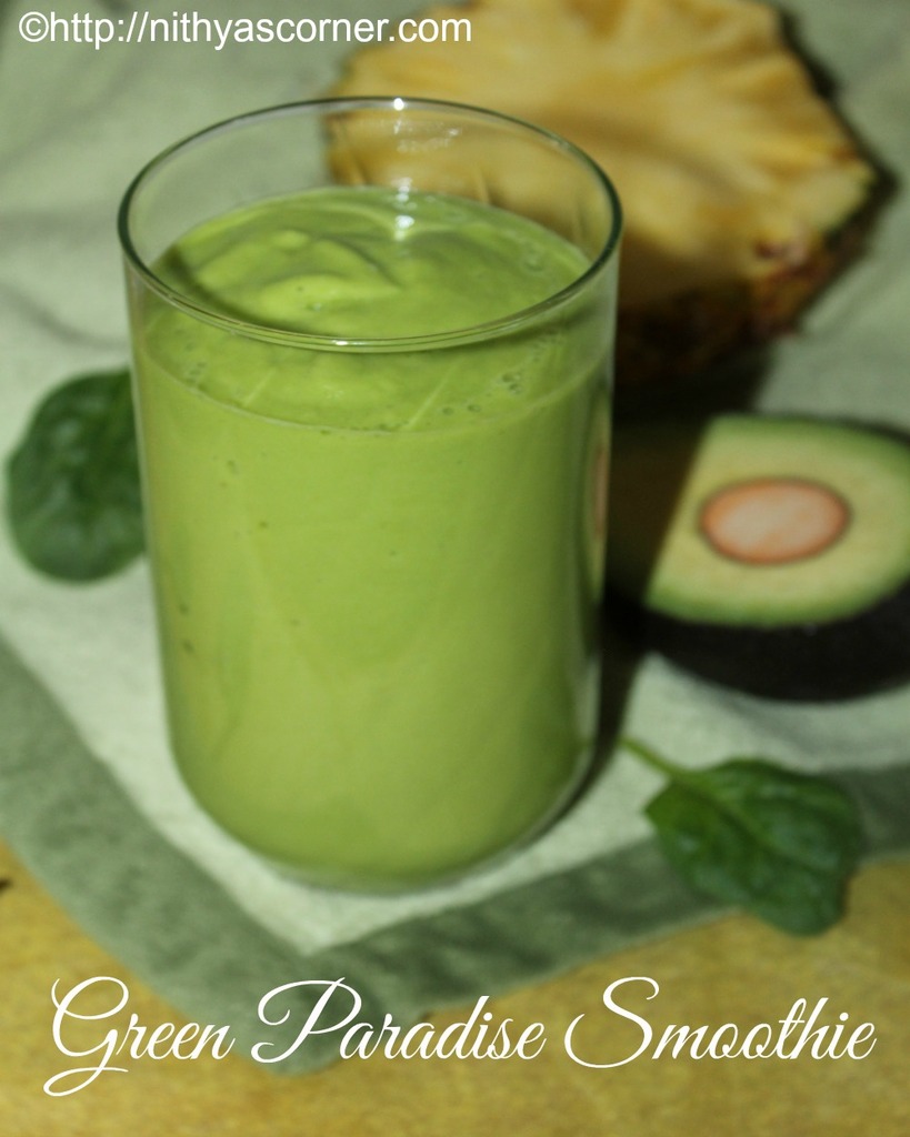 Green paradise smoothie, green pineapple paradise Green paradise smoothie recipe