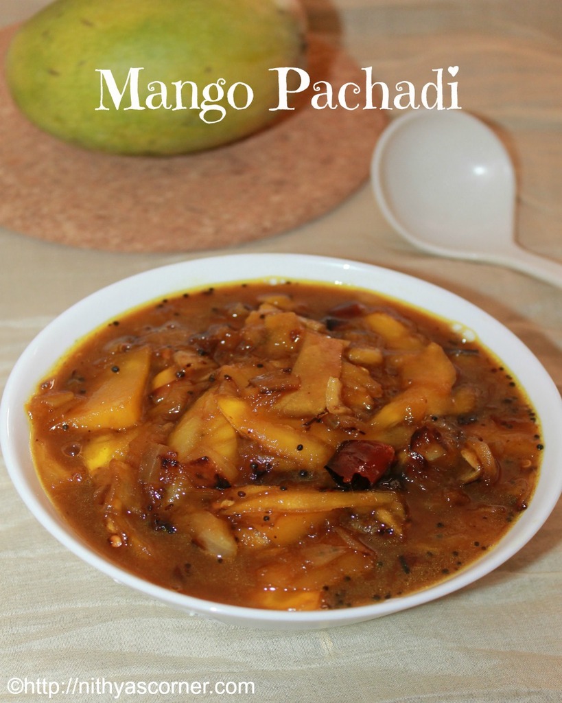 Mango pachadi recipe, mangai pachadi with sugar Mango pachadi recipe, mangai pachadi with sugar