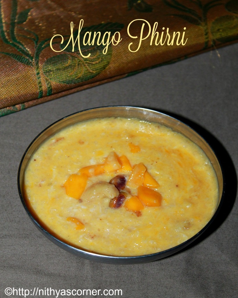 Mango Phirni Recipe, Aam Ki Phirni Mango Phirni Recipe, Aam Ki Phirni