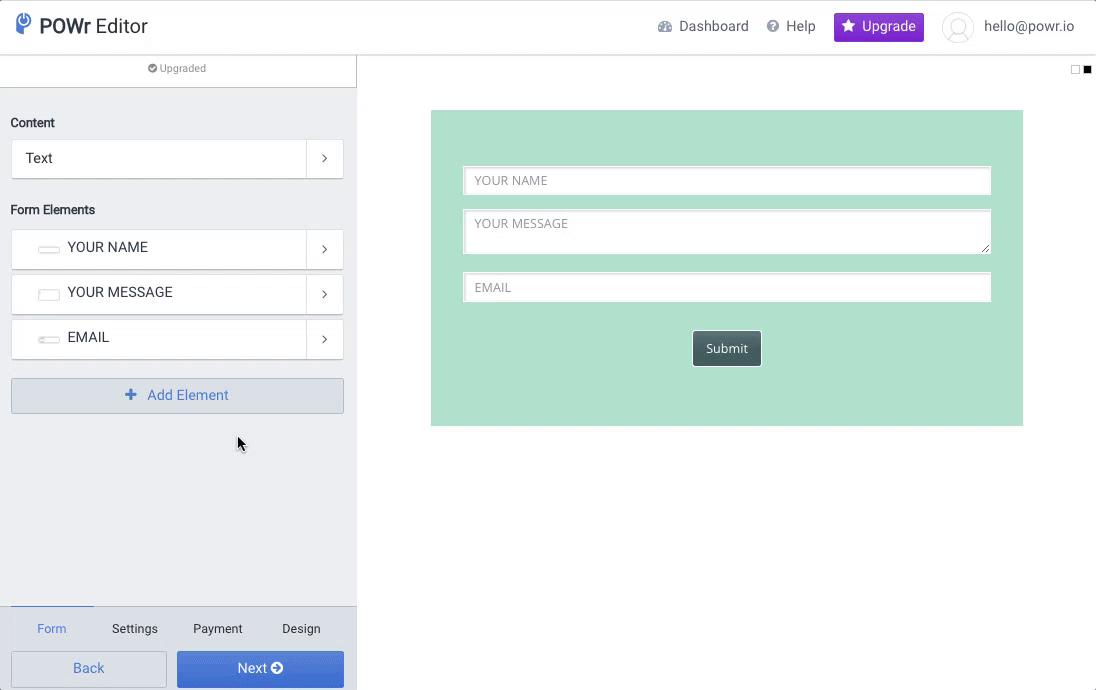 how to add images to forms powr