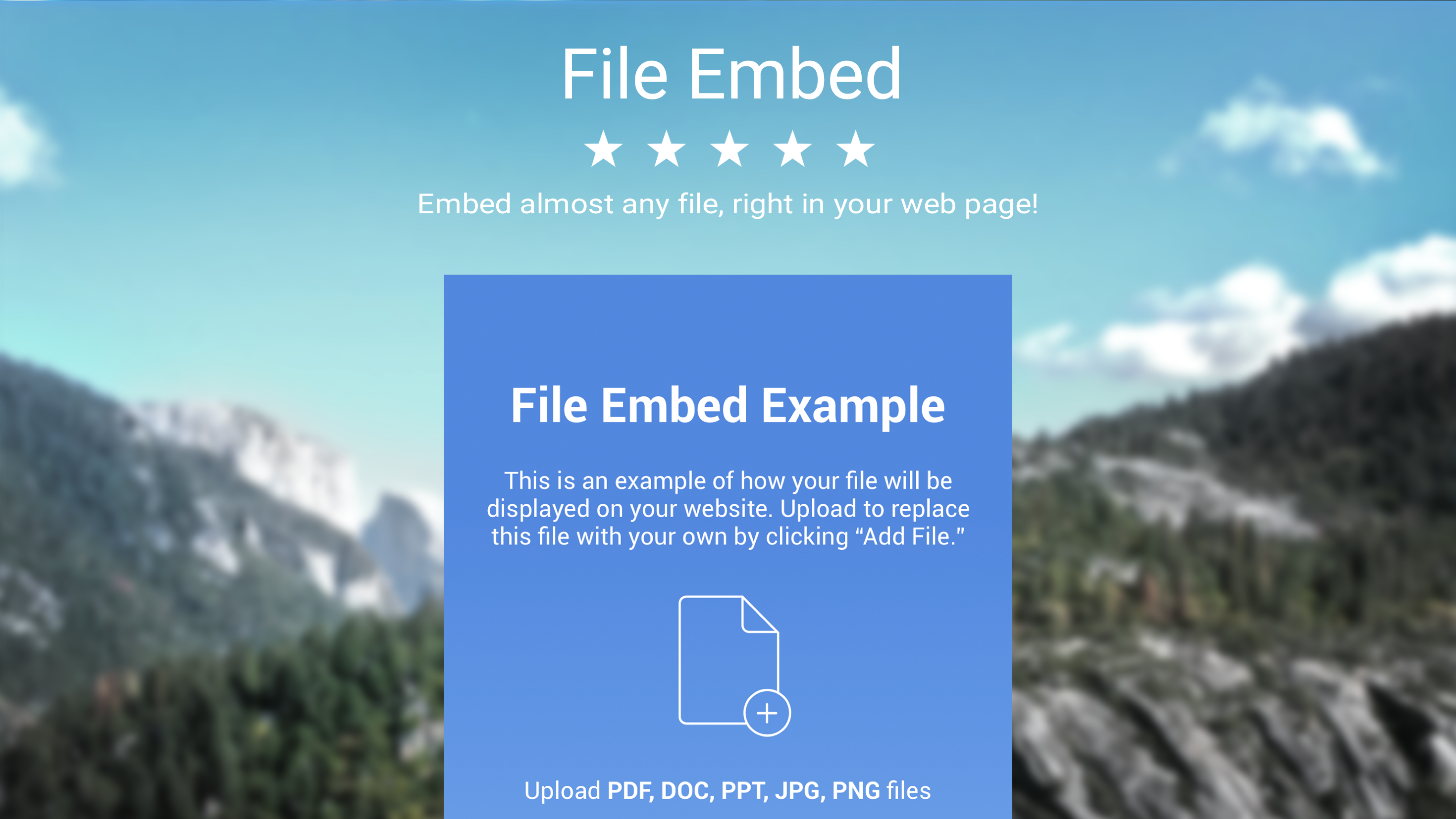 File Embed Screenshot