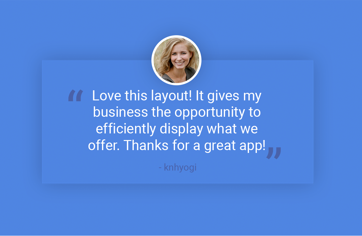 Price Table Screenshot