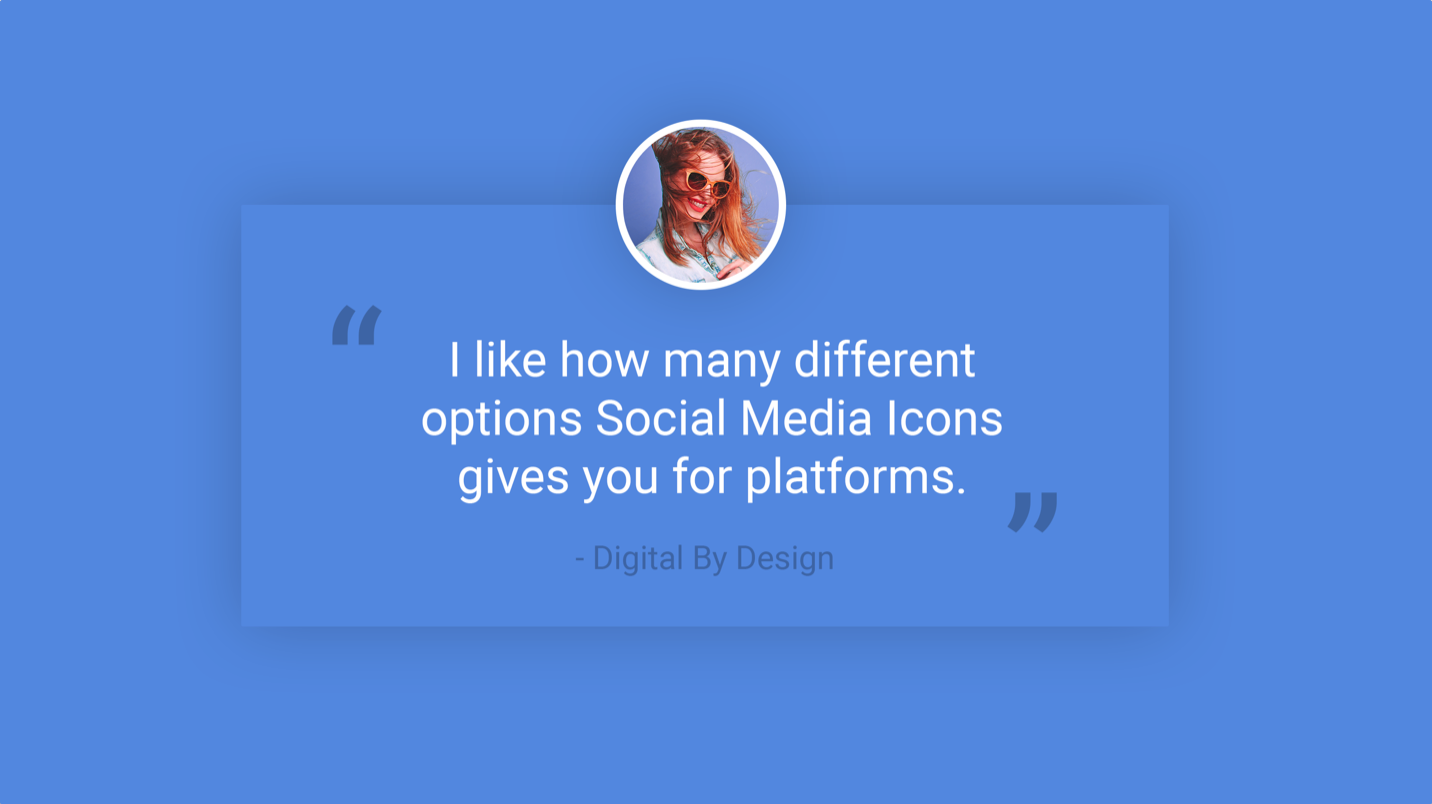 Social Media Icons Screenshot