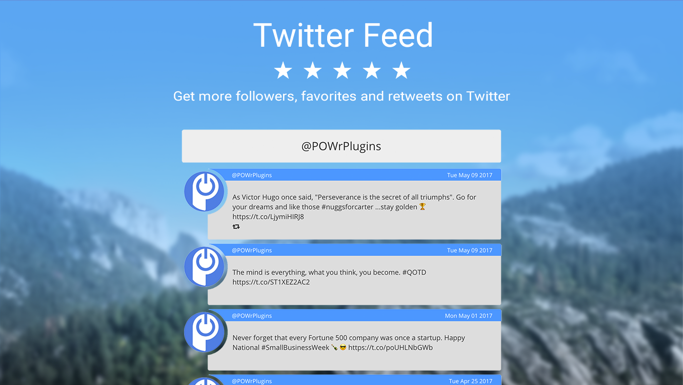 Twitter Feed Screenshot