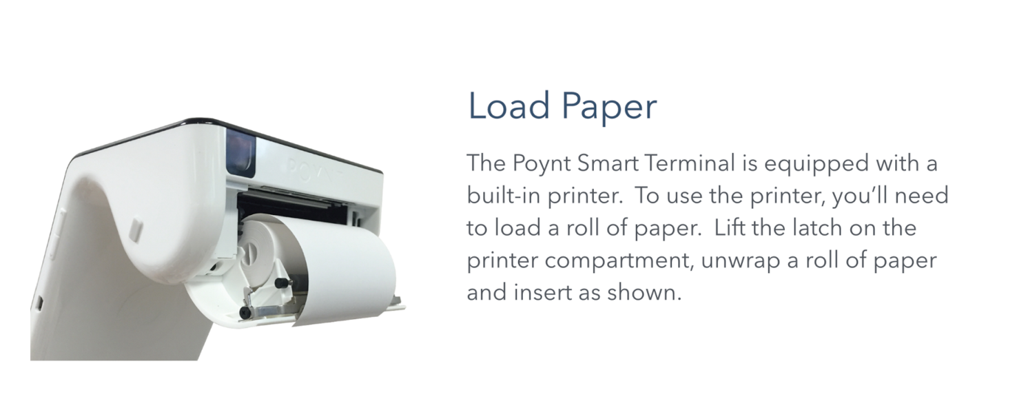 How do I load a printer roll? Poynt Help Center