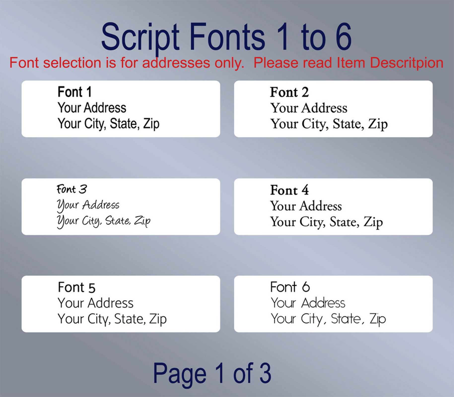 return address labels