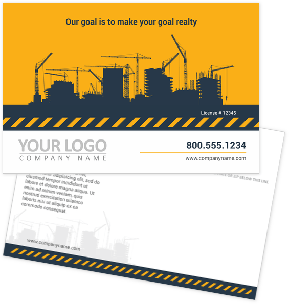 Construction Services Postcard Templates