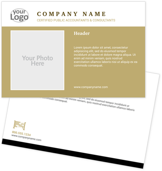 Accounting Services Postcard Templates