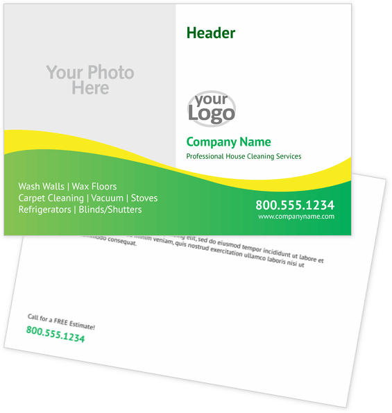 Cleaning Postcard Templates