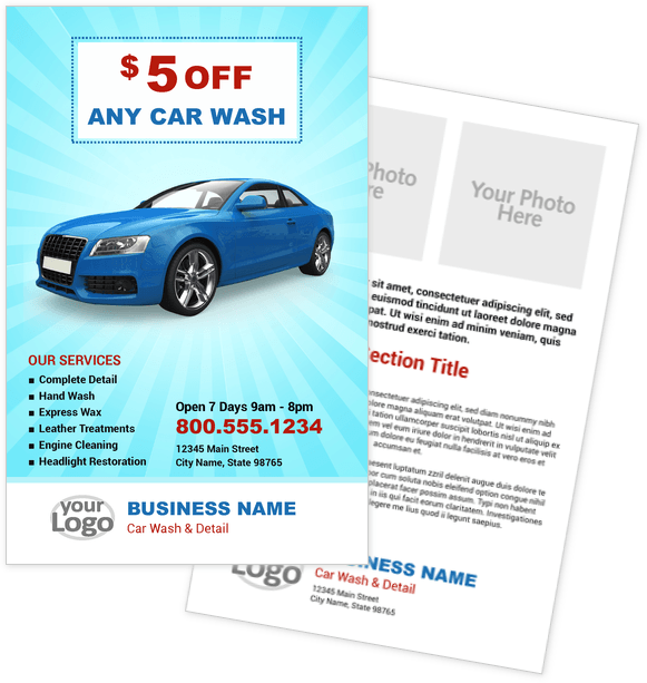 car hand wash flyers