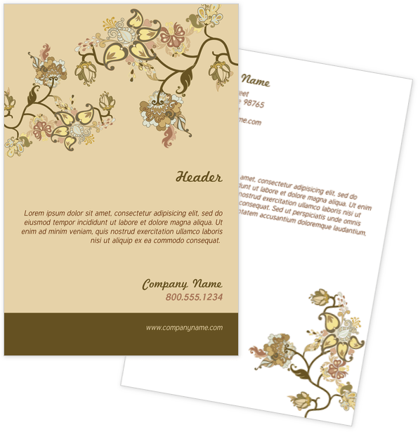 retro flowers postcards