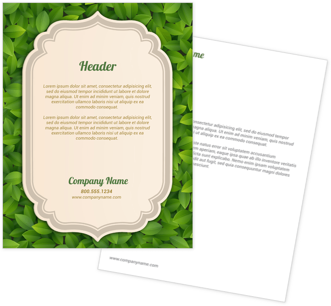 leafy green postcards