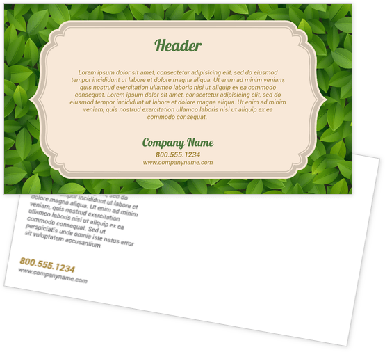 leafy green postcards