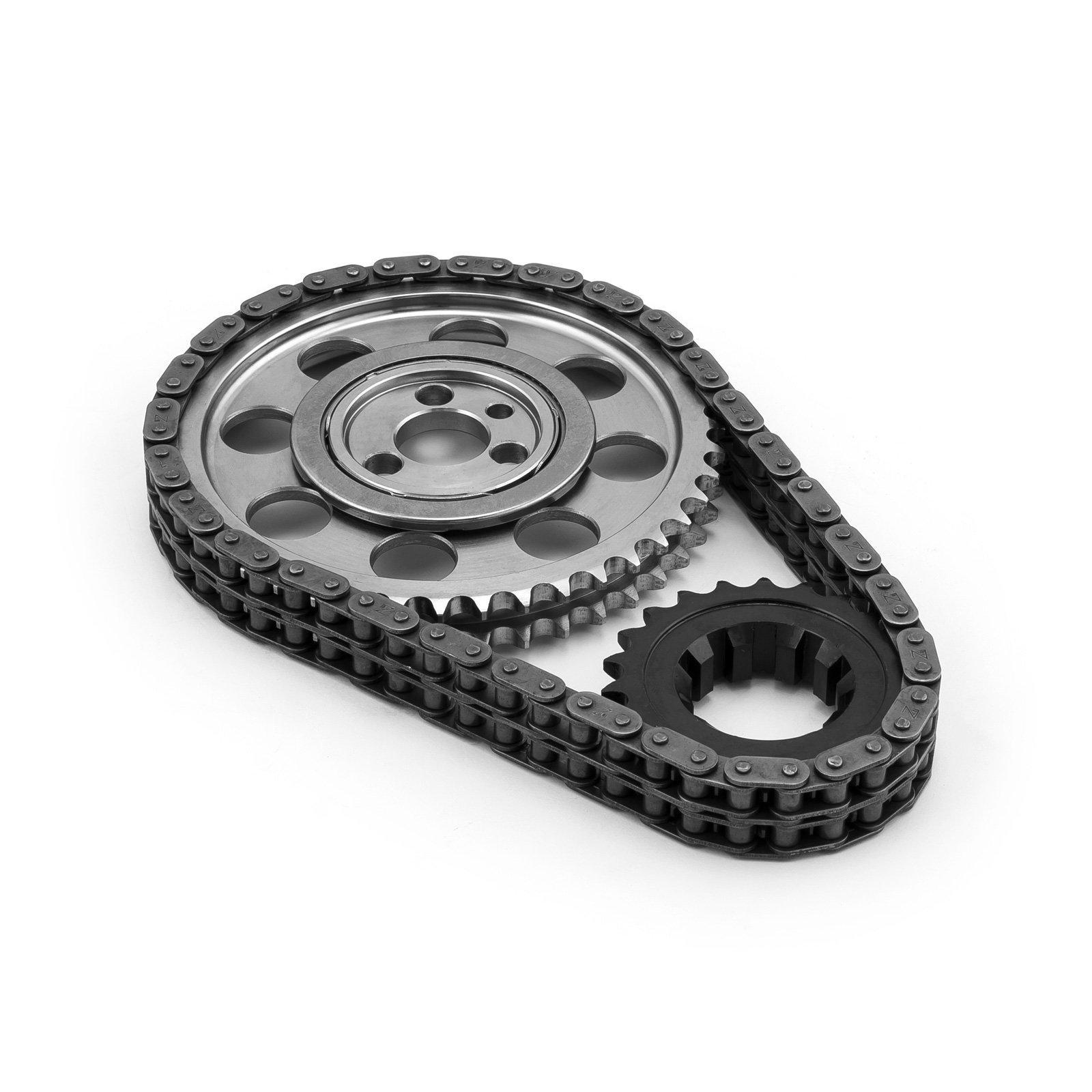 Speedmaster® PCE264.1001 Chevy SBC 350 Double Roller 9 Keyway Billet Steel Timing Chain Kit (Tor/Brg)