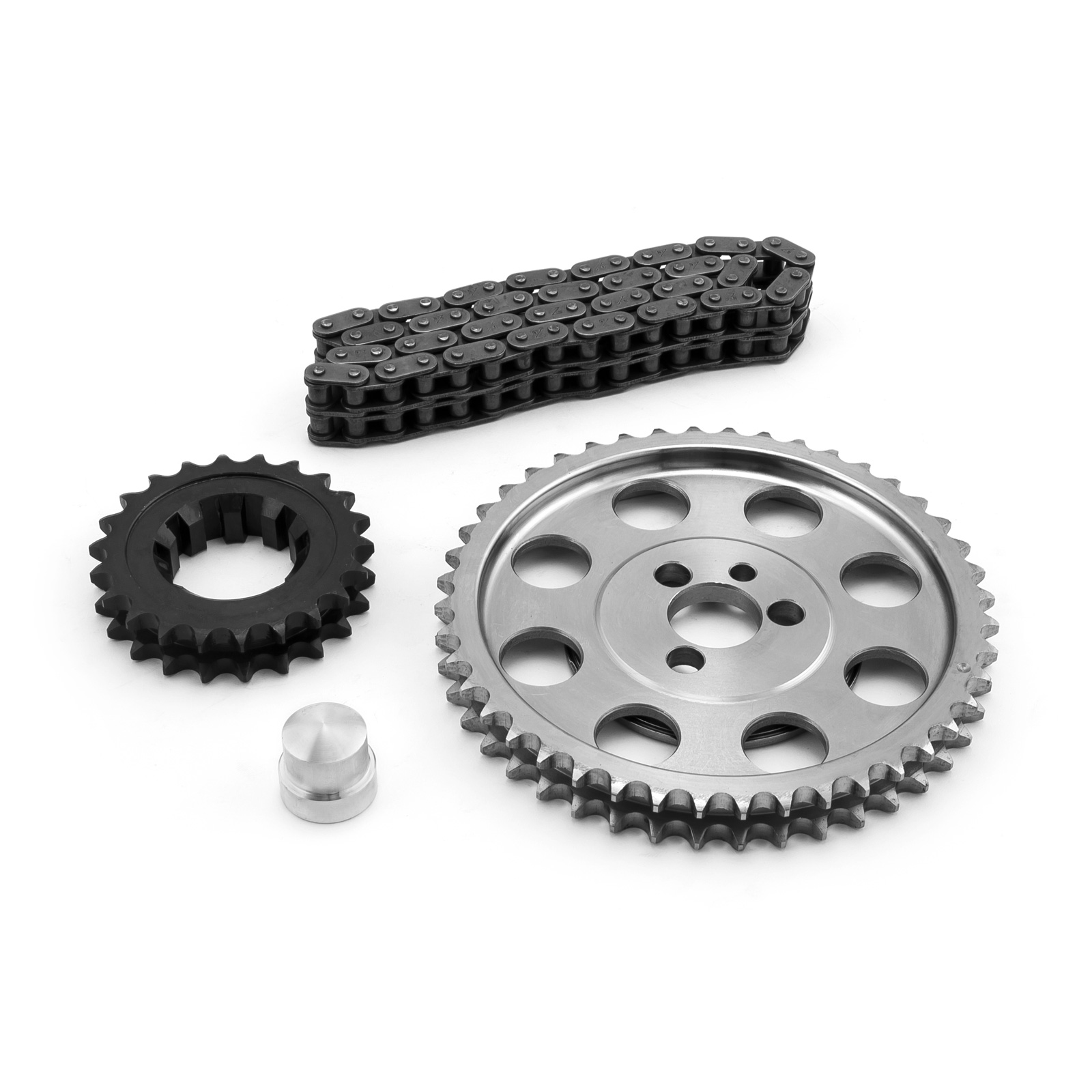 Speedmaster® PCE264.1001 Chevy SBC 350 Double Roller 9 Keyway Billet Steel Timing Chain Kit (Tor/Brg)