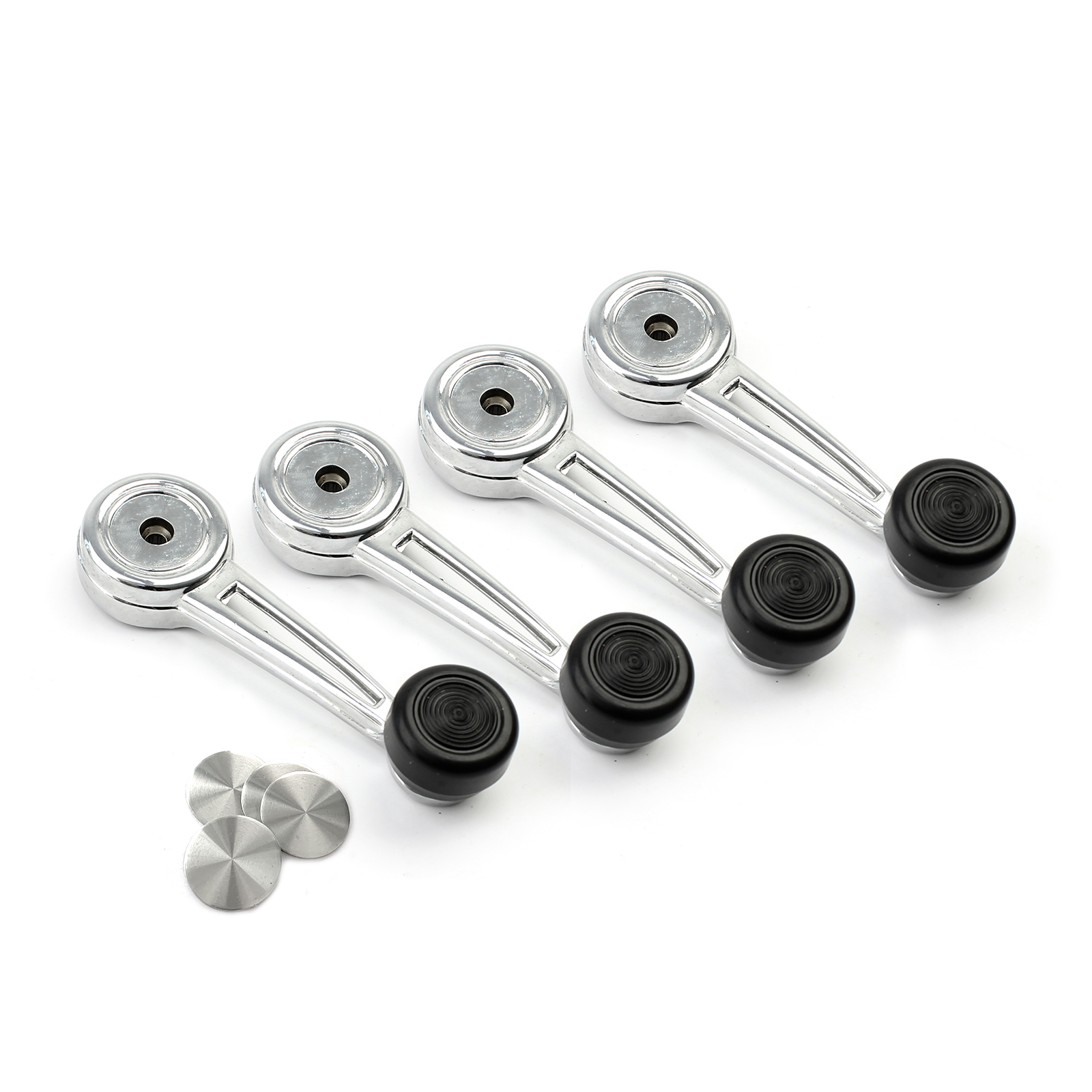 Ford XR XT XW XY Interior Window Winder Handle & Cover - Set of 4